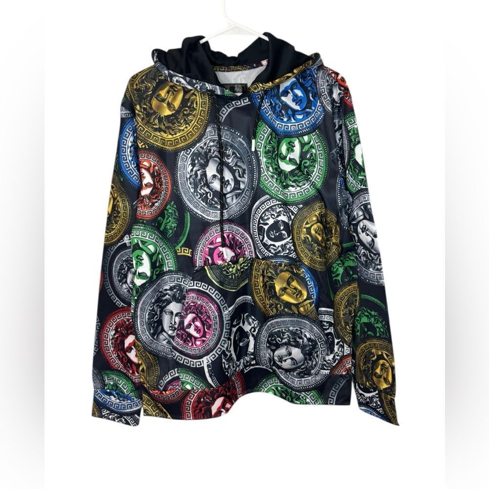 Drill Clothing Co. Medusa Baroque Multicolor Foil Hoodie Size S NWT